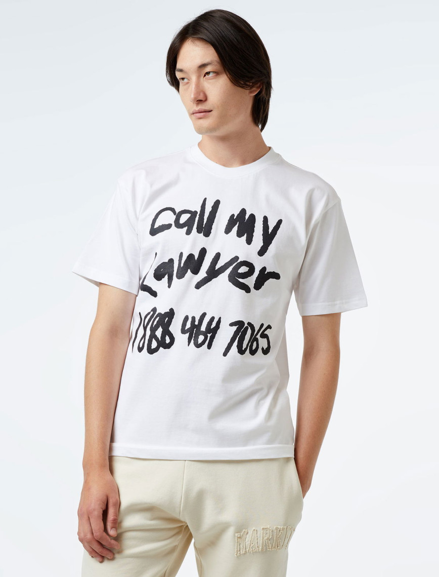 Market Scrawl My Lawyer Erkek Siyah T-Shirt