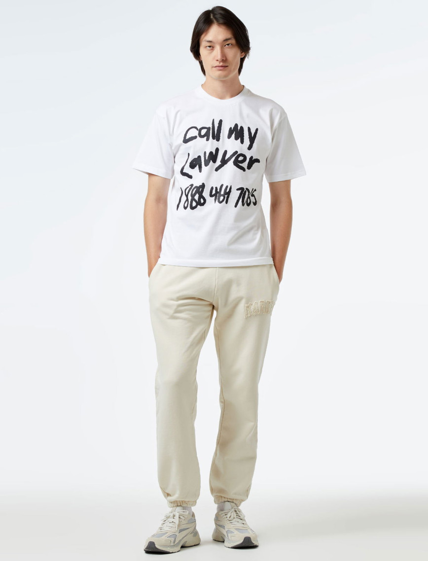 Market Scrawl My Lawyer Erkek Beyaz T-Shirt