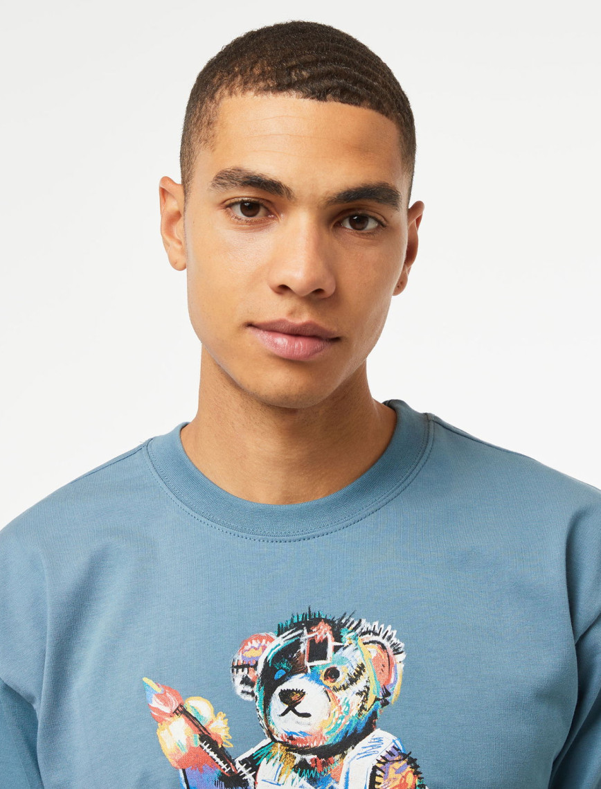 Market Art Market Bear Erkek Beyaz T-Shirt Market Art Market Bear Erkek Beyaz T-Shirt