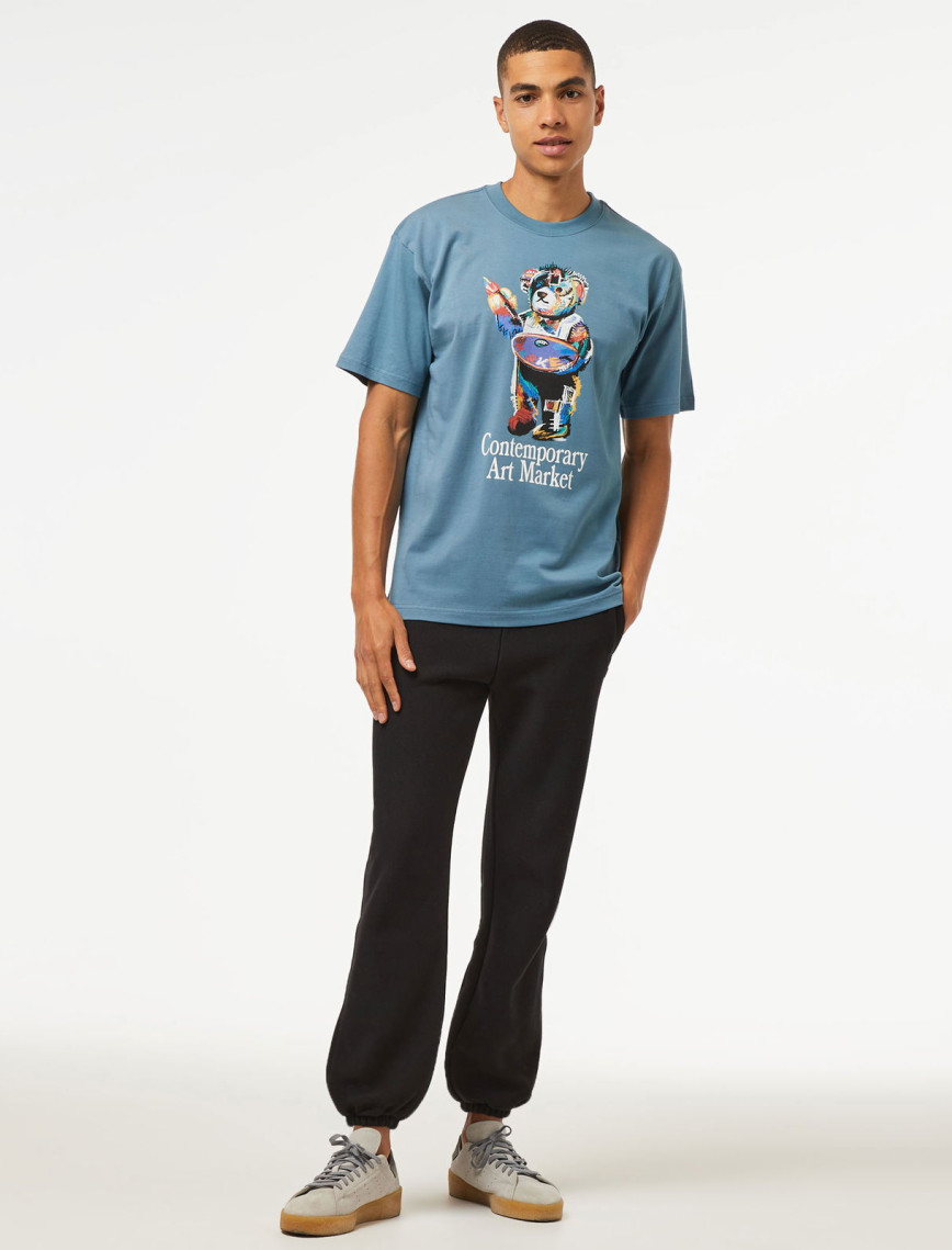 Market Art Market Bear Erkek Beyaz T-Shirt Market Art Market Bear Erkek Beyaz T-Shirt