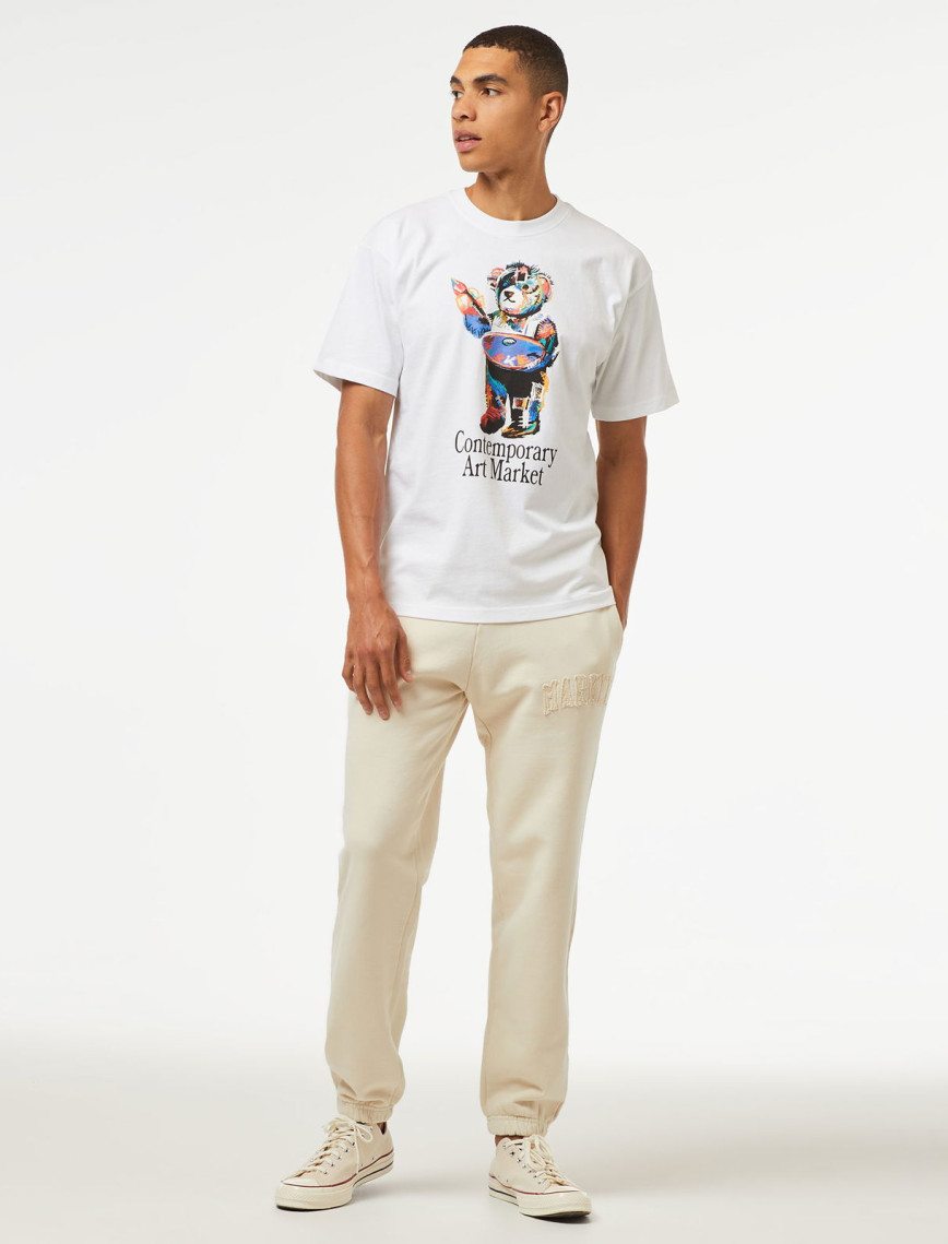 Market Art Market Bear Erkek Beyaz T-Shirt Market Art Market Bear Erkek Beyaz T-Shirt