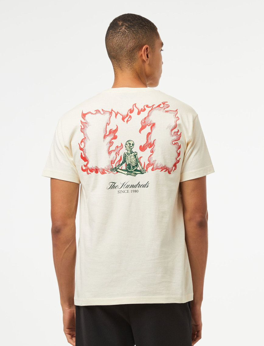 The Hundreds Flame Wildfire Erkek Krem Rengi T-Shirt The Hundreds Flame Wildfire Erkek Krem Rengi T-Shirt
