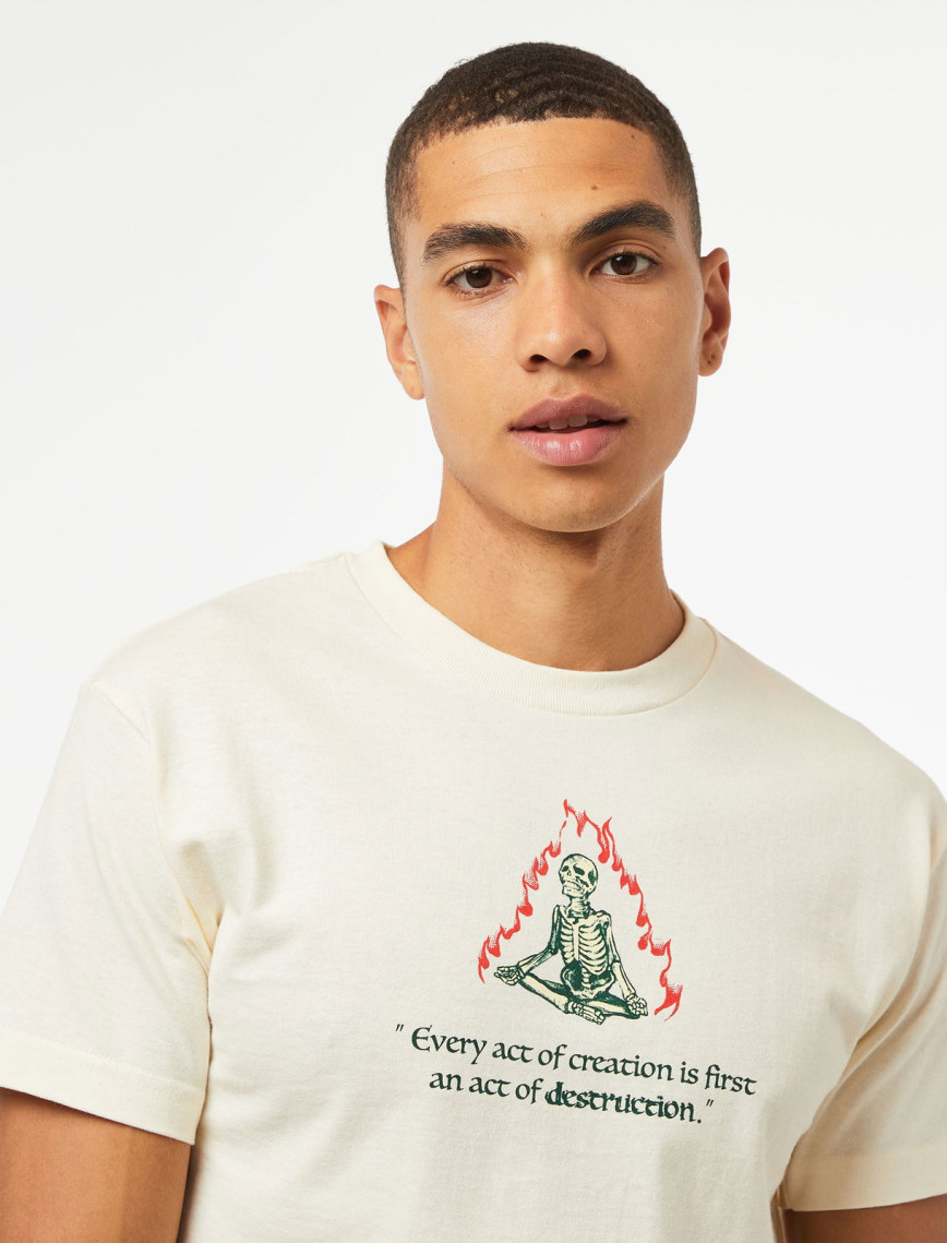 The Hundreds Flame Wildfire Erkek Krem Rengi T-Shirt The Hundreds Flame Wildfire Erkek Krem Rengi T-Shirt