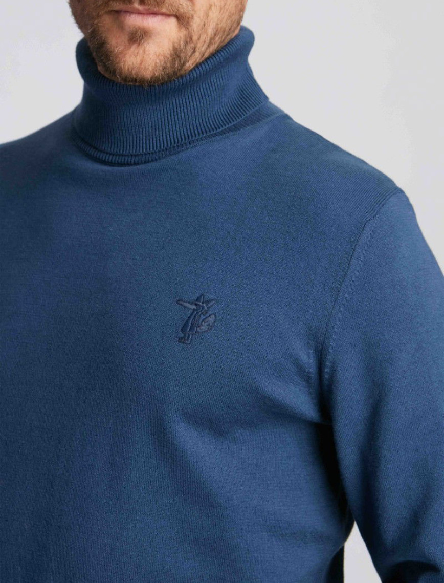 Erkek Boğazlı Kazak 14514 - Mavi Erkek Boğazlı Kazak 14514 - Mavi