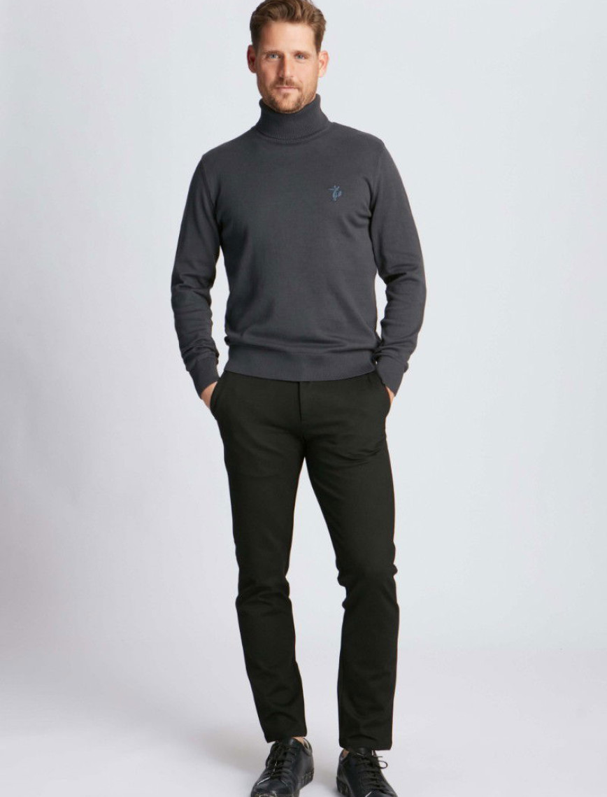 Erkek Boğazlı Kazak 409 - Gri Erkek Boğazlı Kazak 409 - Gri