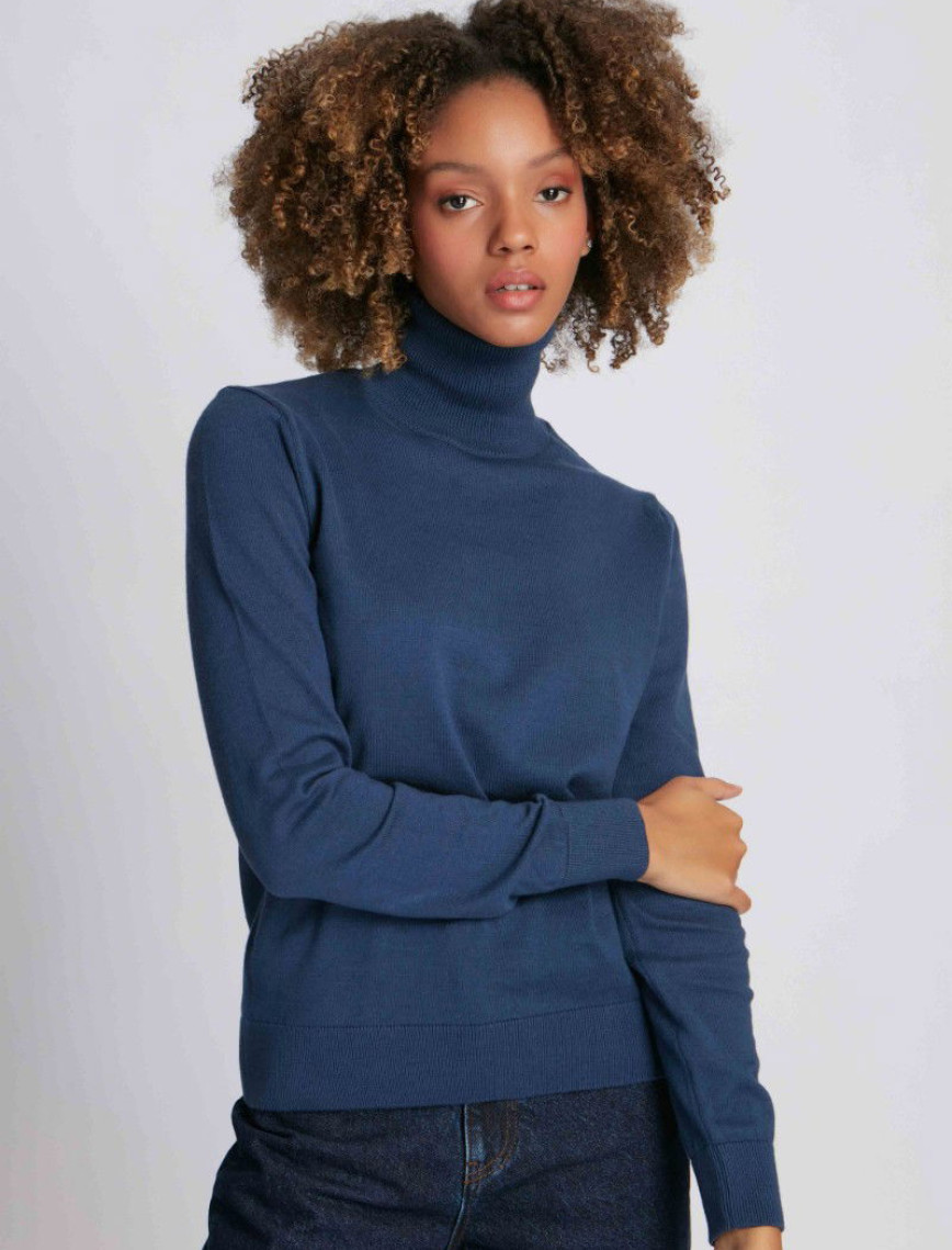 Kadın Boğazlı Kazak 409 - Gri Kadın Boğazlı Kazak 409 - Gri