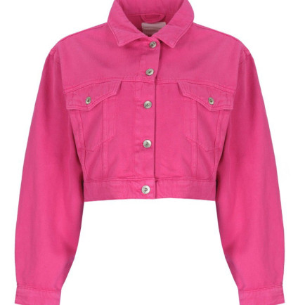 Kadın Kot Ceket 2436 - Pembe Kadın Kot Ceket 2436 - Pembe