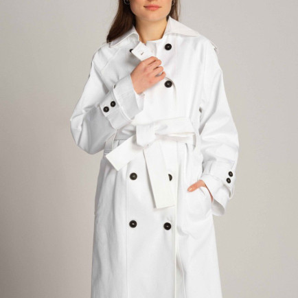 Kadın Trençkot 1000 - Beyaz Kadın Trençkot 1000 - Beyaz