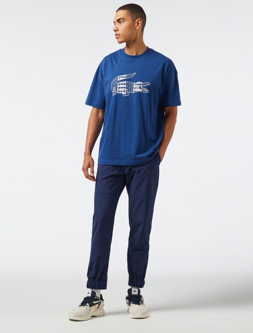 Lacoste Erkek Relaxed Fit Bisiklet Yaka Baskılı Lacivert T-Shirt Lacoste Erkek Relaxed Fit Bisiklet Yaka Baskılı Lacivert T-Shirt