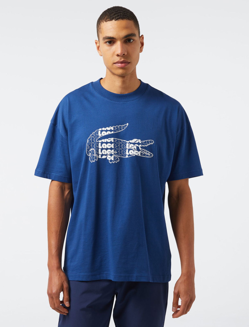 Lacoste Erkek Oversize Fit Bisiklet Yaka Baskılı Haki T-Shirt Lacoste Erkek Oversize Fit Bisiklet Yaka Baskılı Haki T-Shirt