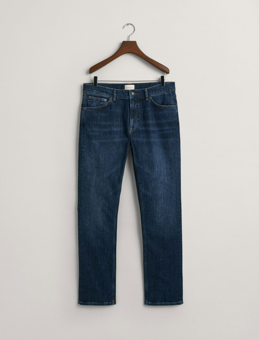 GANT Erkek Lacivert Regular Fit Jean Pantolon GANT Erkek Lacivert Regular Fit Jean Pantolon