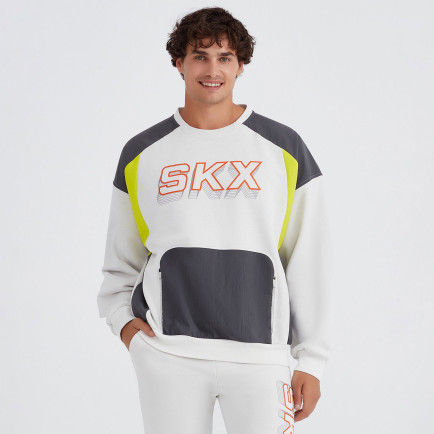 Skechers Lw Fleece Crew Neck Erkek Gri Sweatshirt Skechers Lw Fleece Crew Neck Erkek Gri Sweatshirt