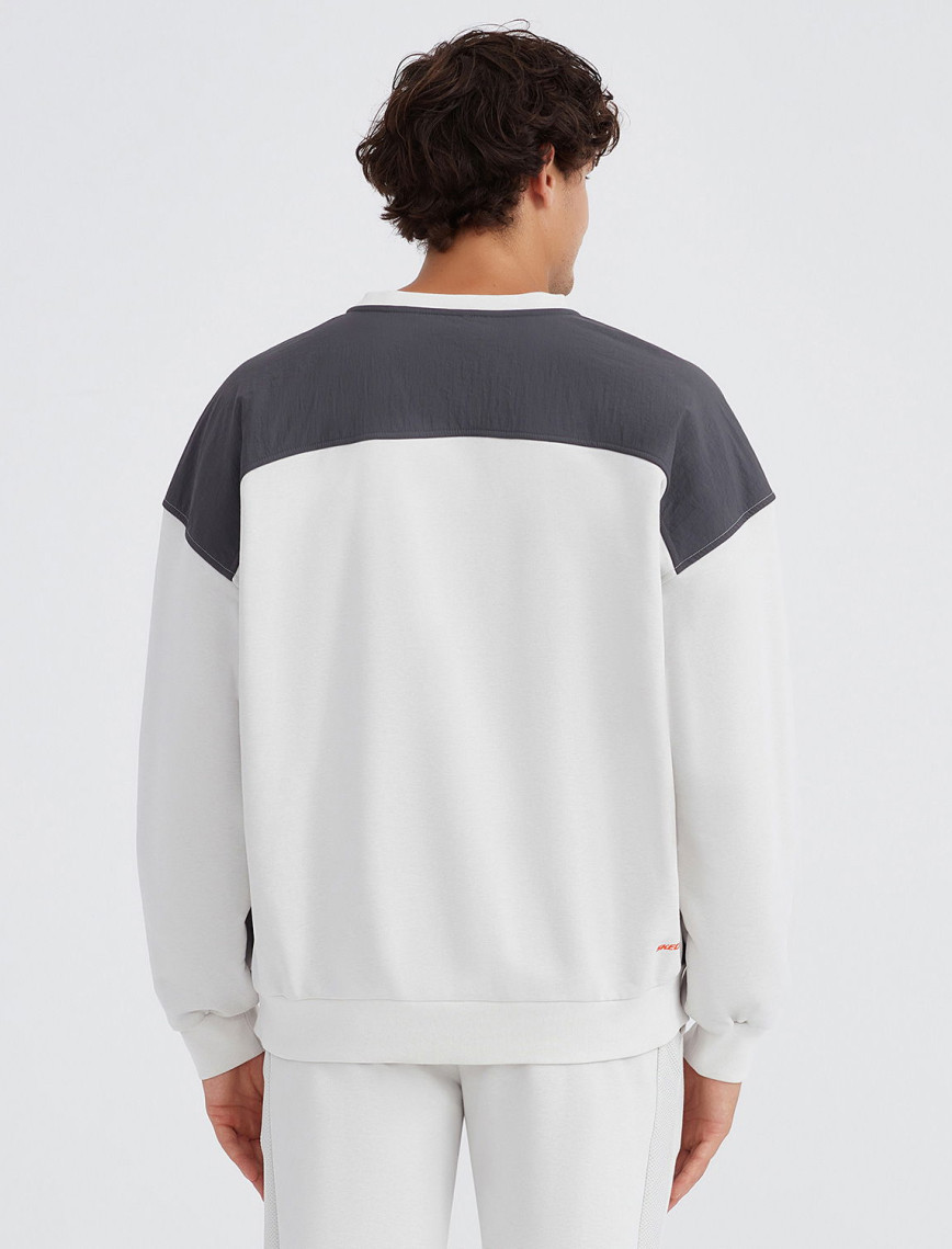 Skechers Lw Fleece Crew Neck Erkek Gri Sweatshirt