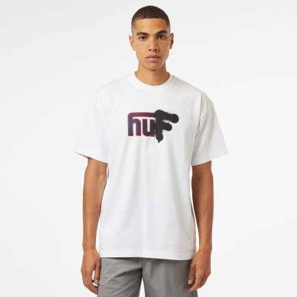 HUF Upside Downtown S/S Erkek Beyaz T-Shirt HUF Upside Downtown S/S Erkek Beyaz T-Shirt