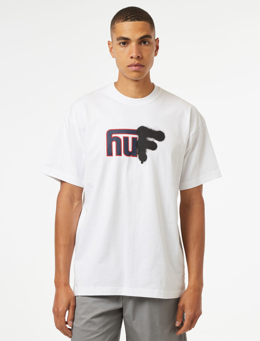HUF Upside Downtown S/S Erkek Krem T-Shirt HUF Upside Downtown S/S Erkek Krem T-Shirt