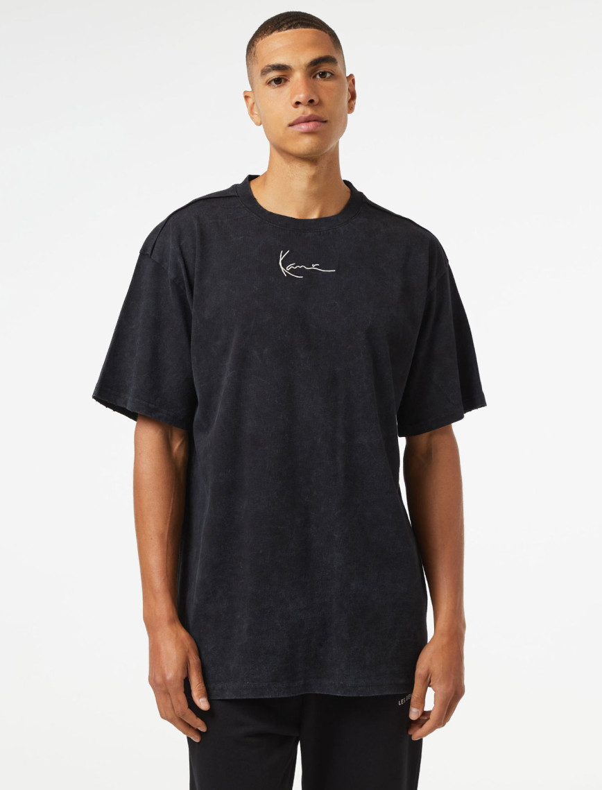 Karl Kani Small Sign. Distressed Heavy Jersey Erkek Siyah T-Shirt Karl Kani Small Sign. Distressed Heavy Jersey Erkek Siyah T-Shirt