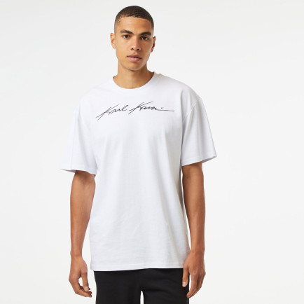 Karl Kani Autograph Heavy Jersey Boxy Erkek Beyaz T-Shirt Karl Kani Autograph Heavy Jersey Boxy Erkek Beyaz T-Shirt