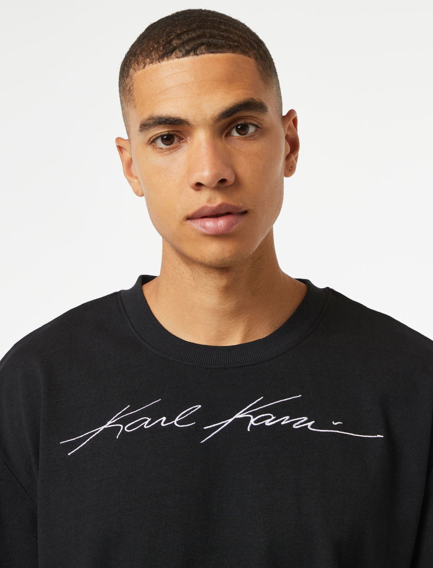 Karl Kani Autograph Heavy Jersey Boxy Erkek Siyah T-Shirt