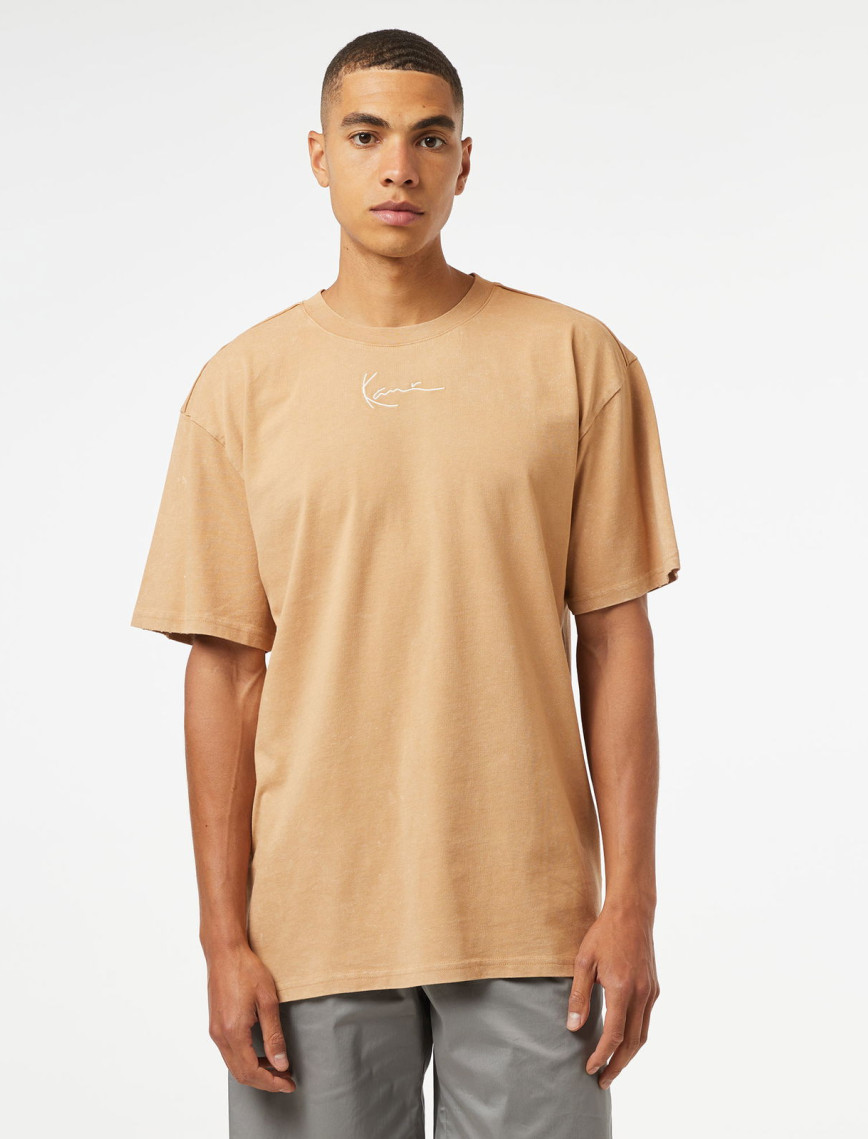Karl Kani Small Sign. Distressed Heavy Jersey Erkek Krem T-Shirt Karl Kani Small Sign. Distressed Heavy Jersey Erkek Krem T-Shirt