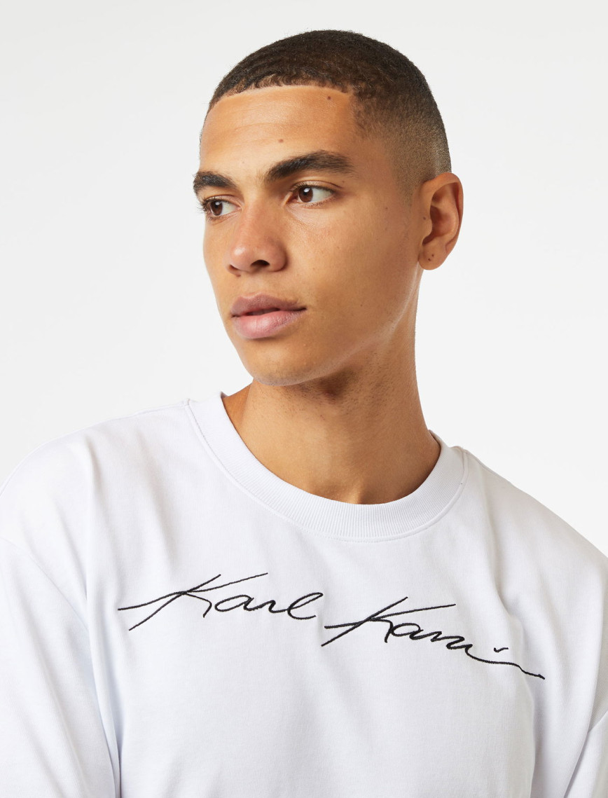 Karl Kani Autograph Heavy Jersey Boxy Erkek Beyaz T-Shirt Karl Kani Autograph Heavy Jersey Boxy Erkek Beyaz T-Shirt