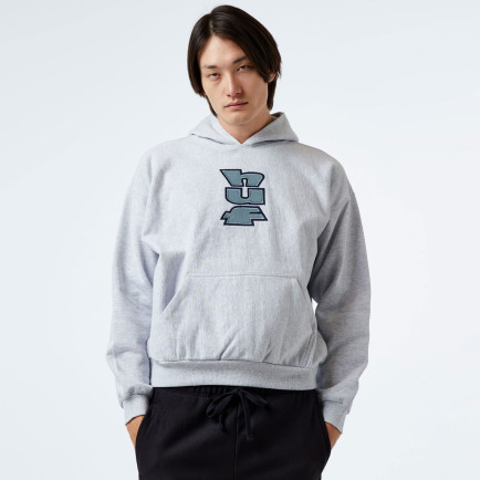 HUF Benton Heavyweight Fleece Erkek Gri Hoodie HUF Benton Heavyweight Fleece Erkek Gri Hoodie
