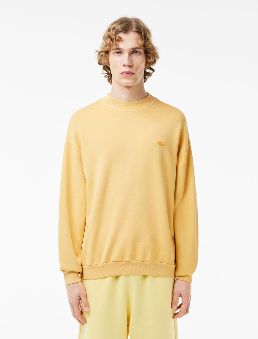 Lacoste Erkek Loose Fit Bisiklet Yaka Sarı Sweatshirt Lacoste Erkek Loose Fit Bisiklet Yaka Sarı Sweatshirt