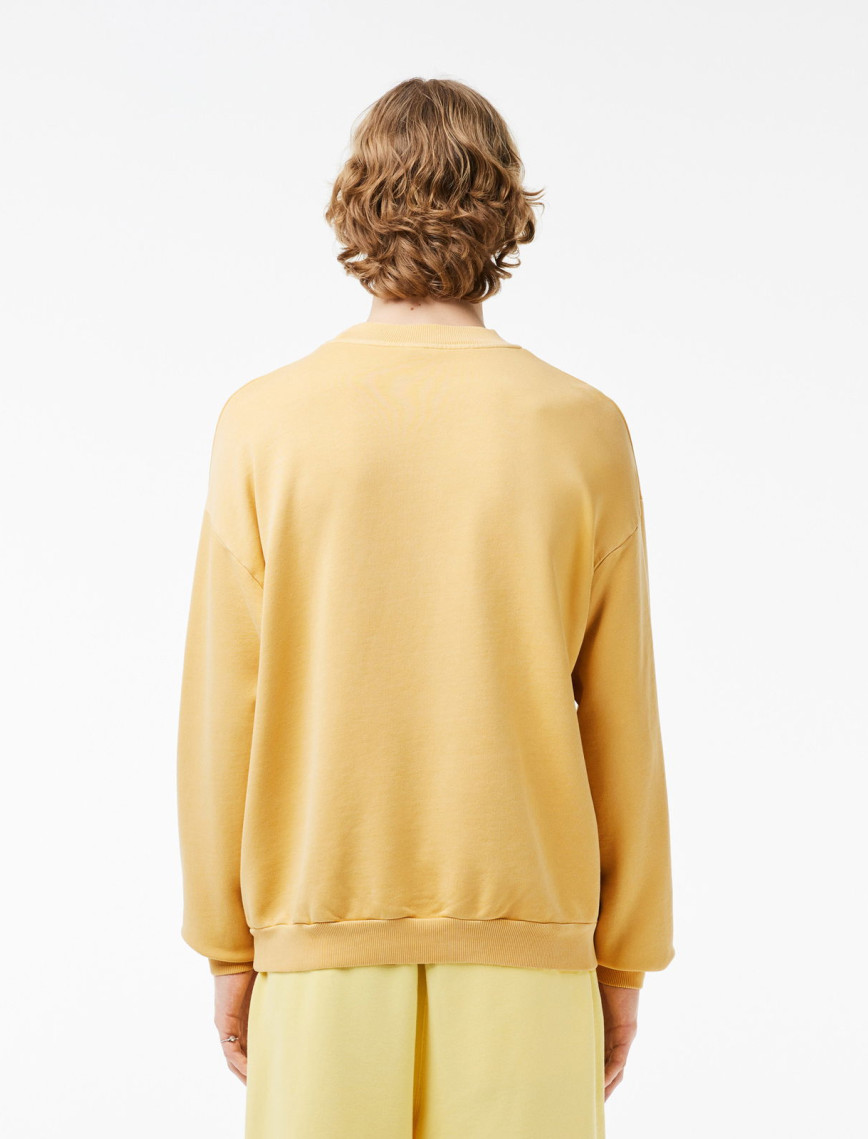 Lacoste Erkek Loose Fit Bisiklet Yaka Sarı Sweatshirt Lacoste Erkek Loose Fit Bisiklet Yaka Sarı Sweatshirt