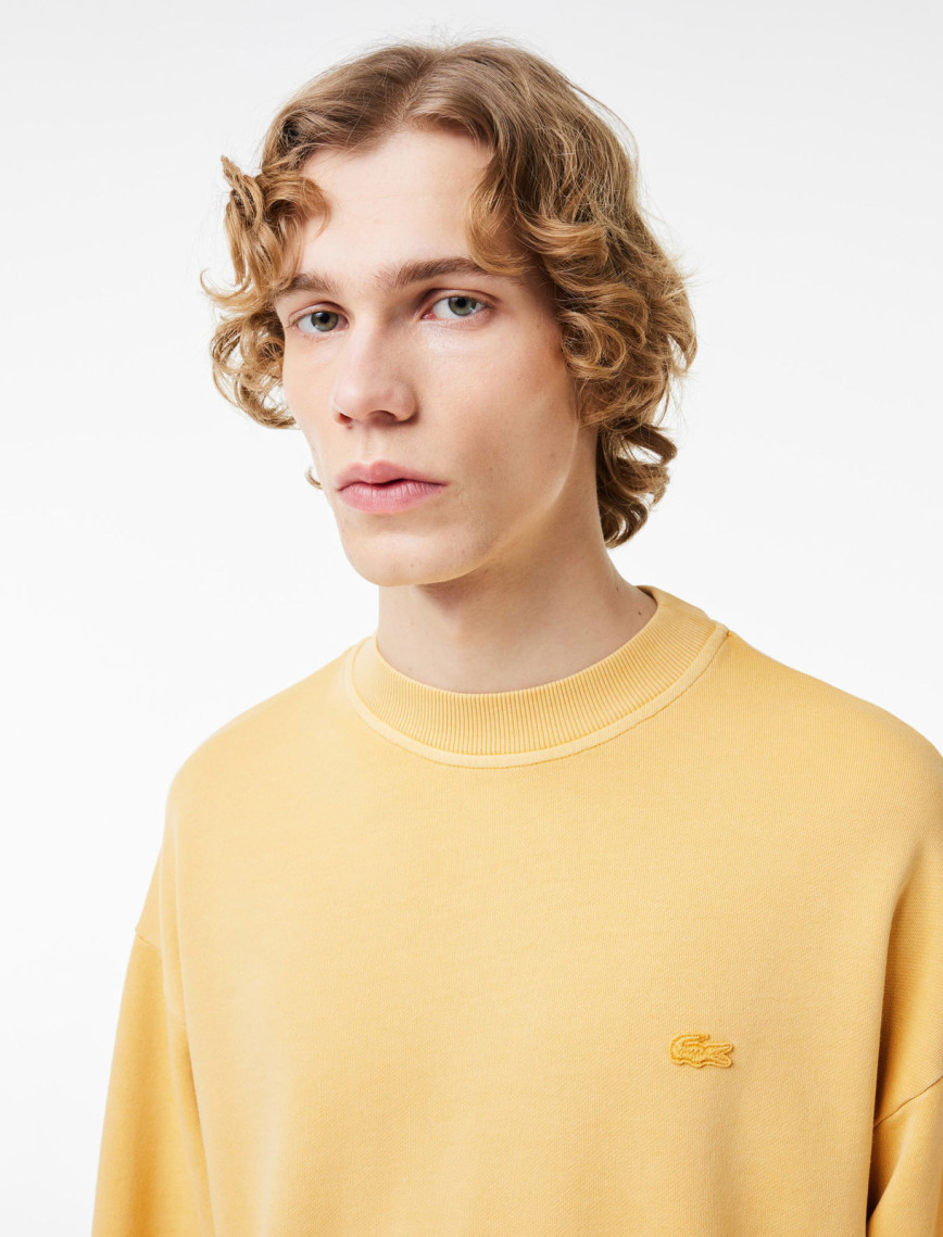 Lacoste Erkek Loose Fit Bisiklet Yaka Sarı Sweatshirt Lacoste Erkek Loose Fit Bisiklet Yaka Sarı Sweatshirt