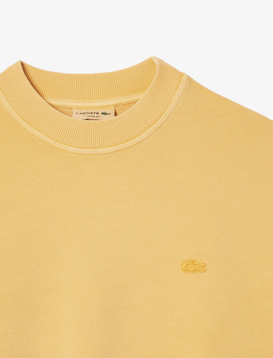 Lacoste Erkek Loose Fit Bisiklet Yaka Sarı Sweatshirt Lacoste Erkek Loose Fit Bisiklet Yaka Sarı Sweatshirt