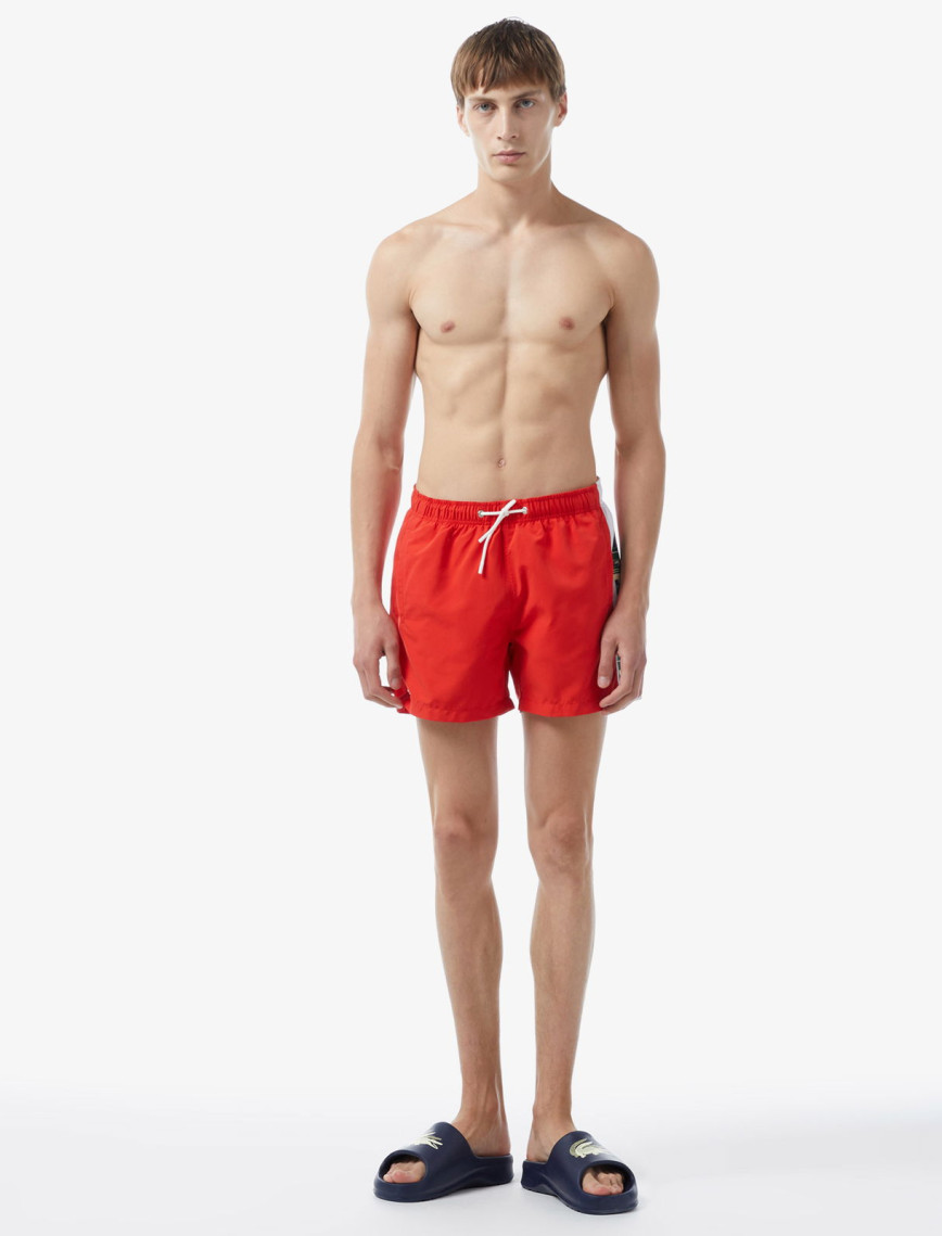 Lacoste Erkek Renk Bloklu Mavi Mayo Şort Lacoste Erkek Renk Bloklu Mavi Mayo Şort