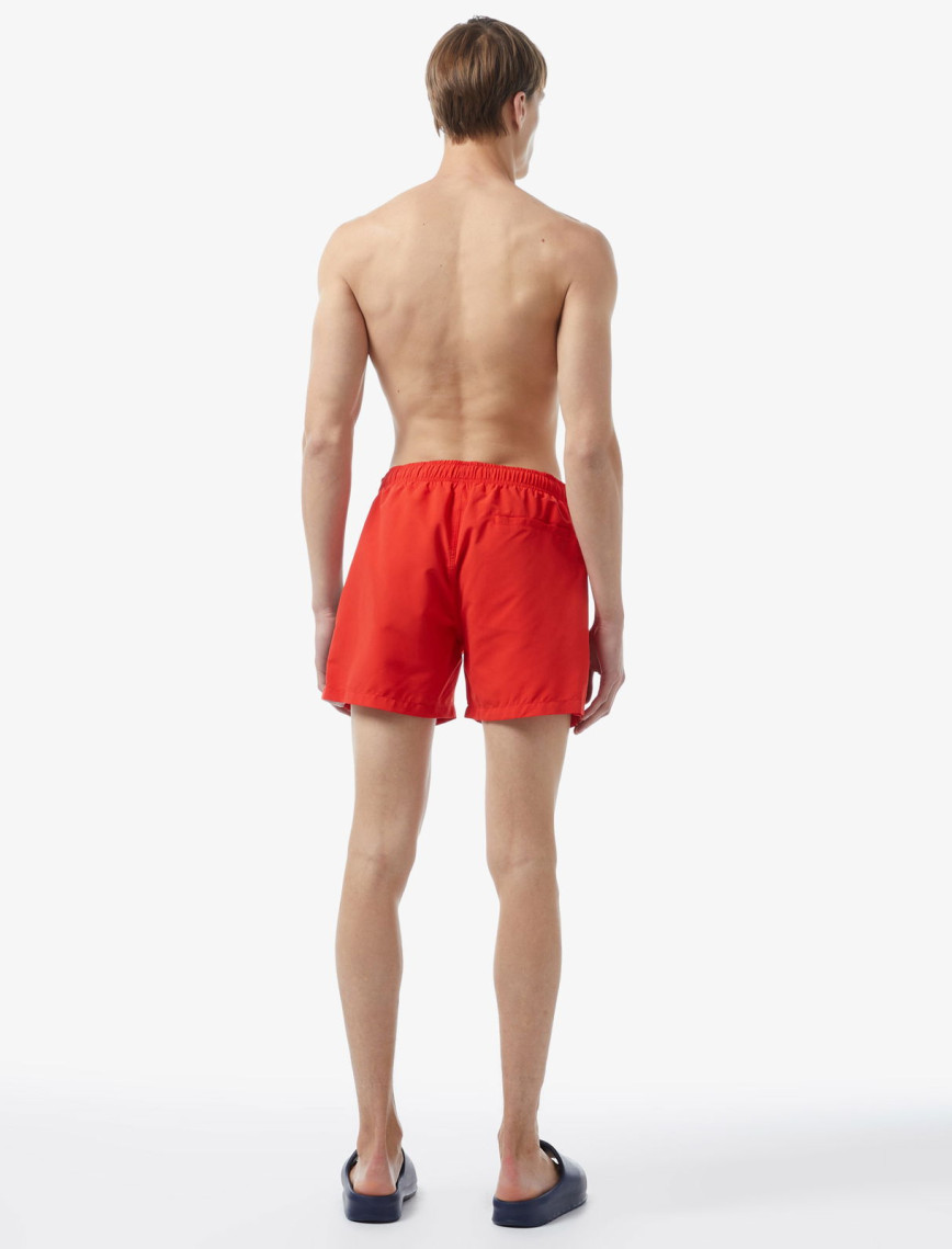 Lacoste Erkek Renk Bloklu Kırmızı Mayo Şort