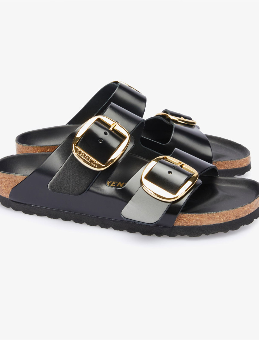 Birkenstock Arizona Big Buckle Nl High Shine Kadın Siyah Terlik Birkenstock Arizona Big Buckle Nl High Shine Kadın Siyah Terlik