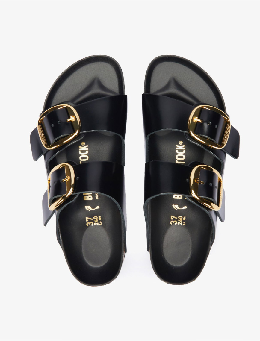 Birkenstock Arizona Big Buckle Nl High Shine Kadın Siyah Terlik Birkenstock Arizona Big Buckle Nl High Shine Kadın Siyah Terlik