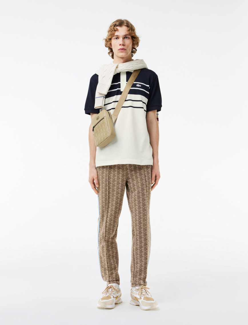 Lacoste L.12.12 Erkek Classic Fit Renk Bloklu Beyaz Polo Lacoste L.12.12 Erkek Classic Fit Renk Bloklu Beyaz Polo