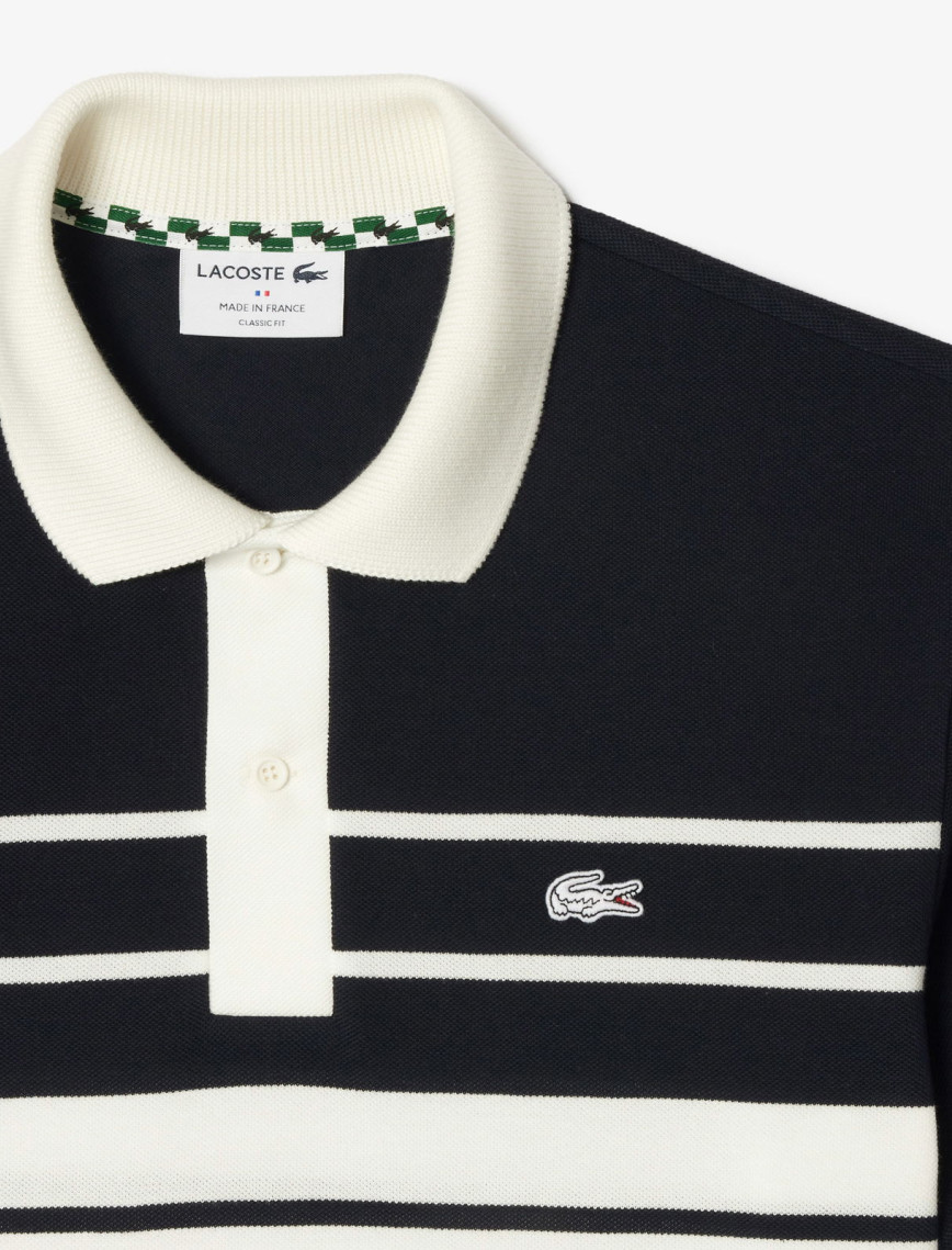 Lacoste L.12.12 Erkek Classic Fit Renk Bloklu Beyaz Polo Lacoste L.12.12 Erkek Classic Fit Renk Bloklu Beyaz Polo