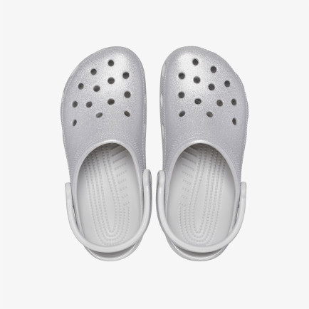Crocs Classic Glitter Kadın Gri Terlik Crocs Classic Glitter Kadın Gri Terlik