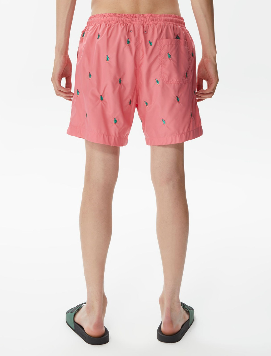 Nautica Erkek Pembe Desenli Mayo Şort Nautica Erkek Pembe Desenli Mayo Şort