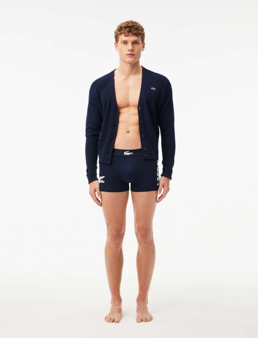 Lacoste Core Erkek 3'lü Lacivert Boxer