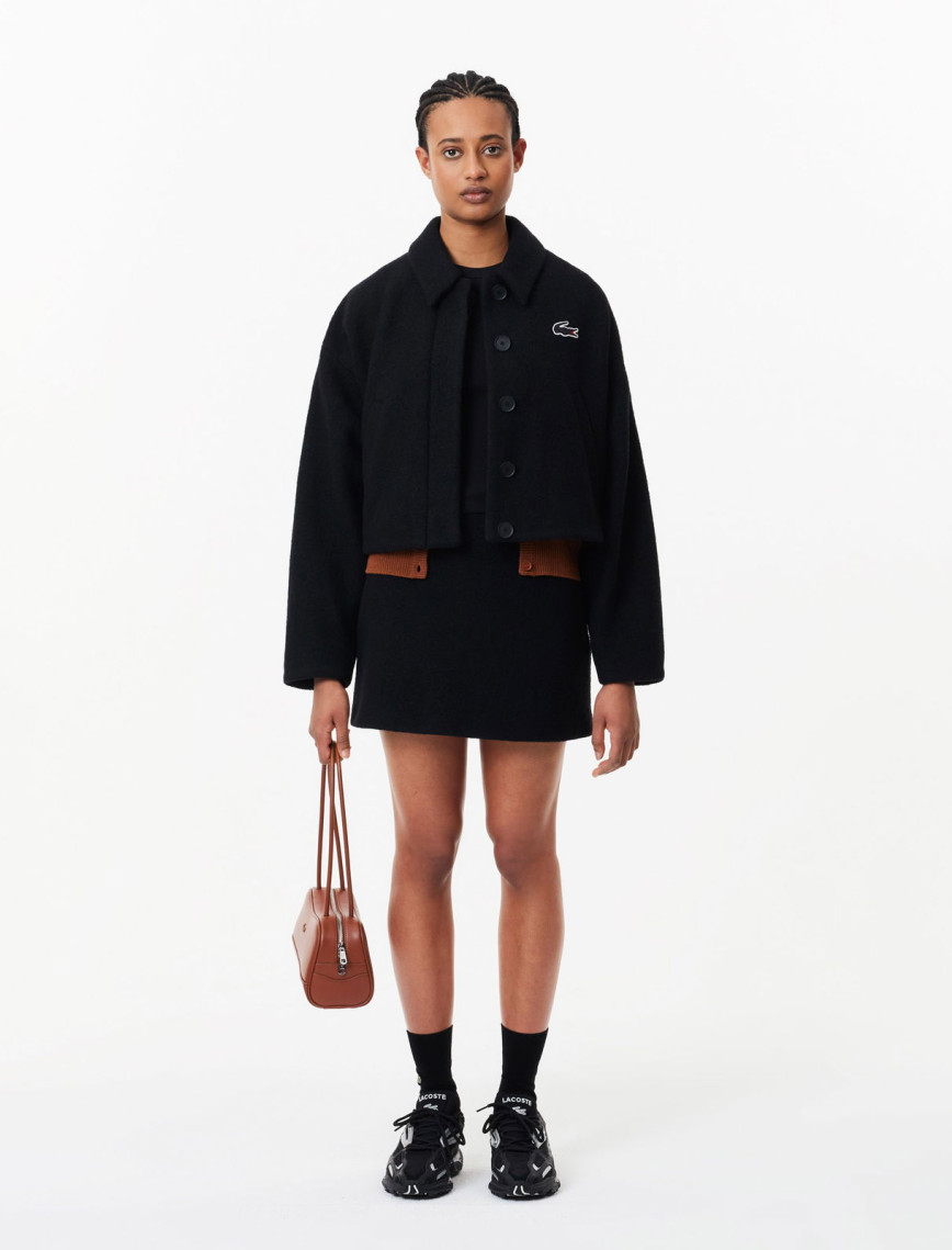 Lacoste Kadın Slim Fit Bisiklet Yaka Siyah T-Shirt Lacoste Kadın Slim Fit Bisiklet Yaka Siyah T-Shirt