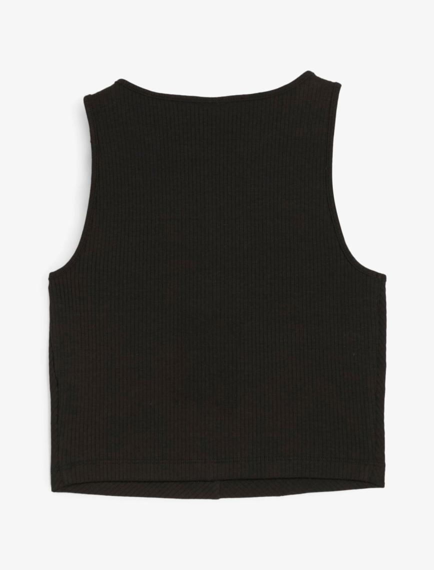 Puma Classıcs Ribbed Crop Top Kadın Siyah T-Shirt Puma Classıcs Ribbed Crop Top Kadın Siyah T-Shirt