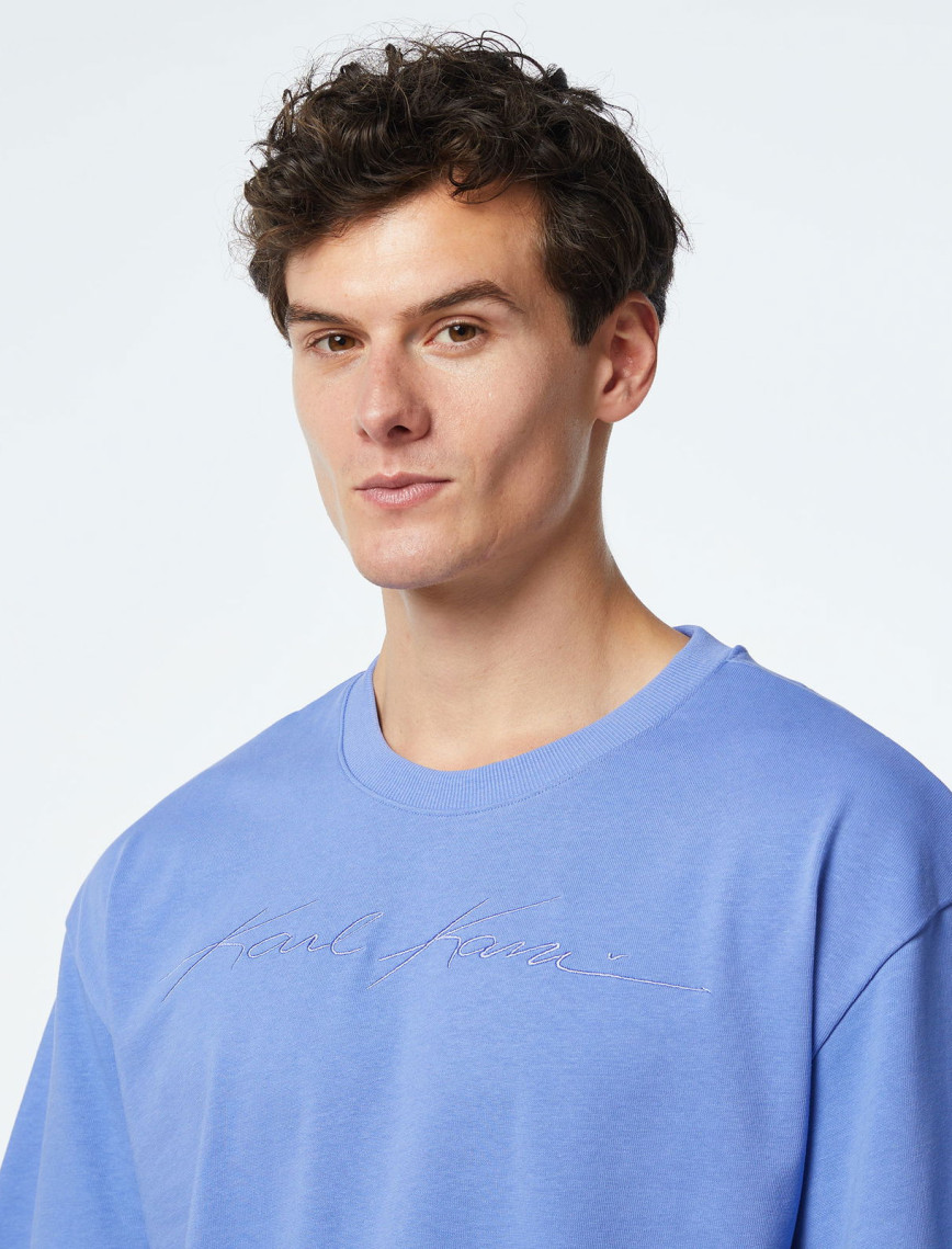 Karl Kani Autograph Heavy Jersey Boxy Erkek Mor T-Shirt Karl Kani Autograph Heavy Jersey Boxy Erkek Mor T-Shirt