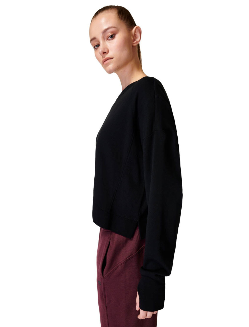 Sweaty Betty After Class Crop Kadın Siyah Sweatshirt Sweaty Betty After Class Crop Kadın Siyah Sweatshirt