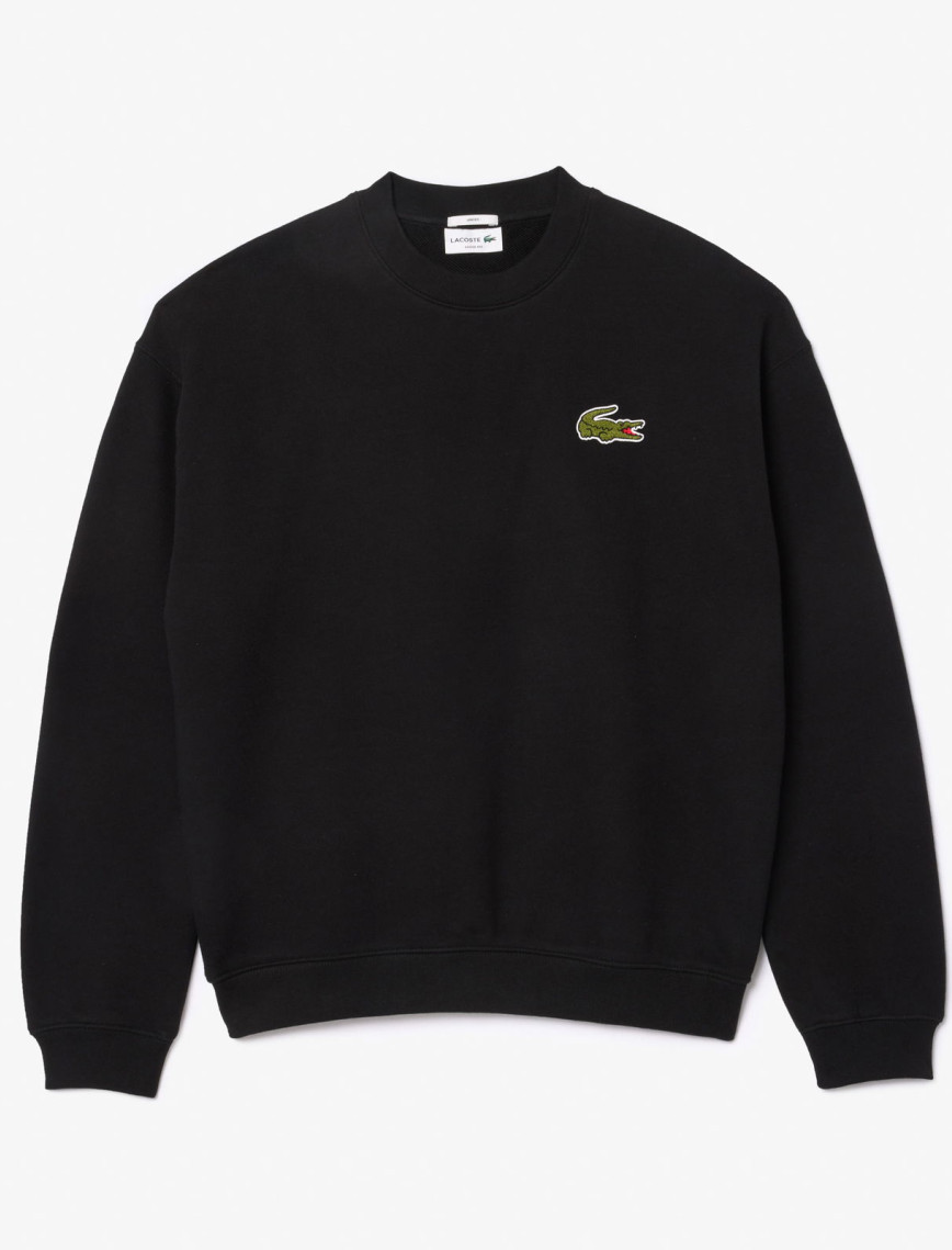 Lacoste Unisex Loose Fit Bisiklet Yaka Organik Pamuk Siyah Sweatshirt Lacoste Unisex Loose Fit Bisiklet Yaka Organik Pamuk Siyah Sweatshirt