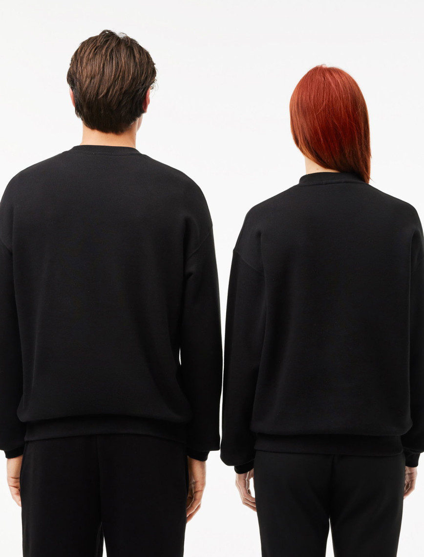 Lacoste Unisex Loose Fit Bisiklet Yaka Organik Pamuk Siyah Sweatshirt Lacoste Unisex Loose Fit Bisiklet Yaka Organik Pamuk Siyah Sweatshirt