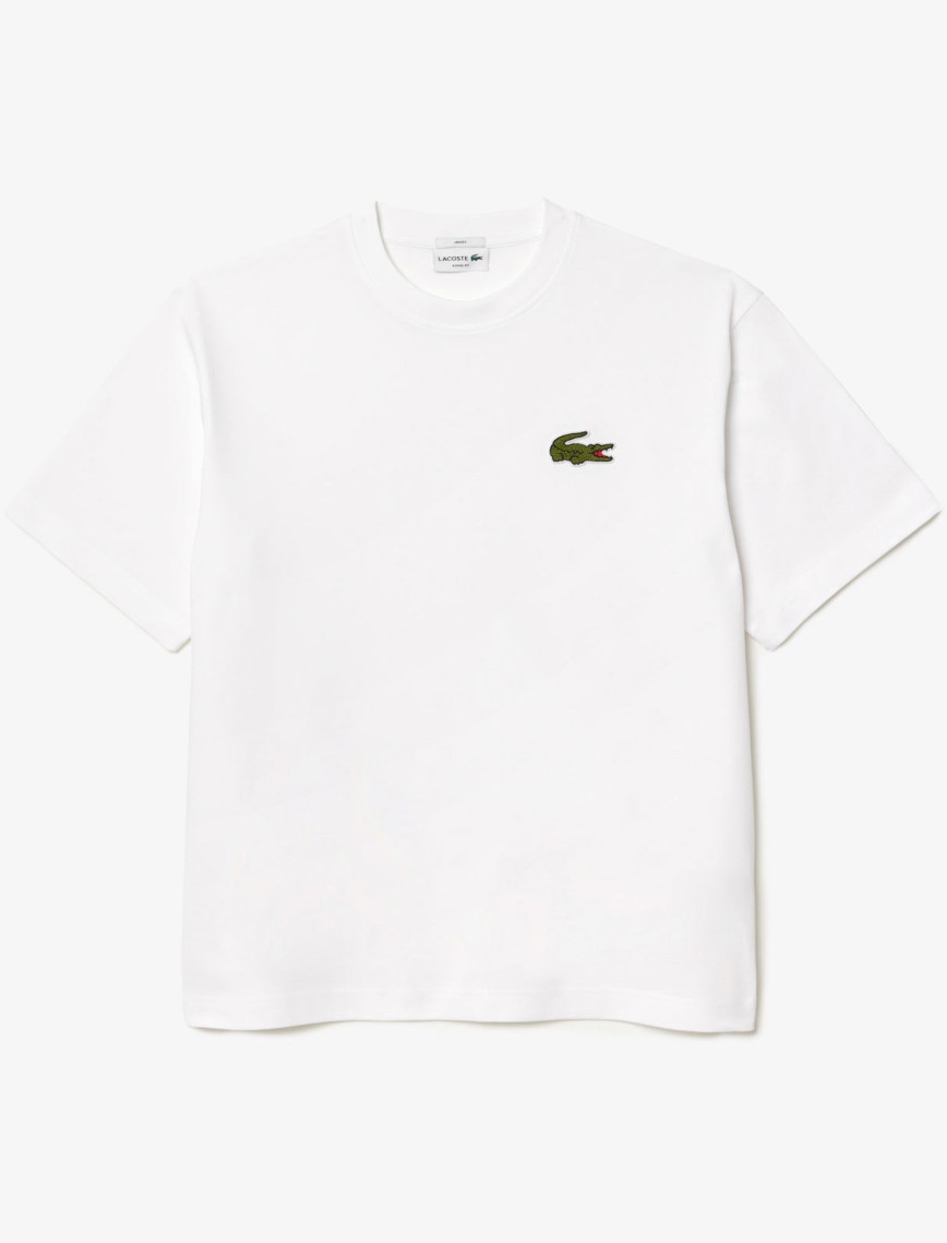 Lacoste Loose Fit Bisiklet Yaka Organik Pamuk Erkek Beyaz T-Shirt Lacoste Loose Fit Bisiklet Yaka Organik Pamuk Erkek Beyaz T-Shirt