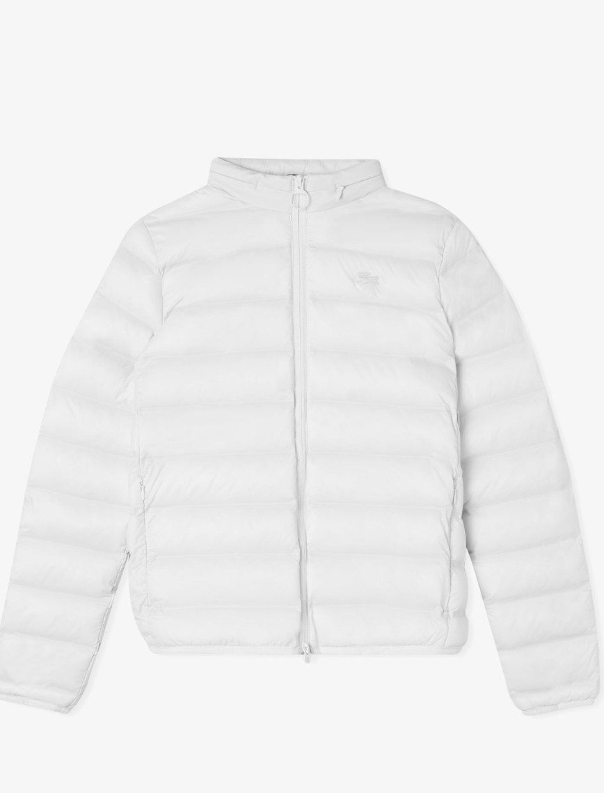 Lacoste Kadın Dik Yaka Kapitone Beyaz Mont Lacoste Kadın Dik Yaka Kapitone Beyaz Mont