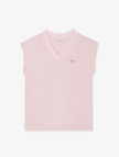 Lacoste Kadın Slim Fit V Yaka Açık Pembe T-Shirt Lacoste Kadın Slim Fit V Yaka Açık Pembe T-Shirt