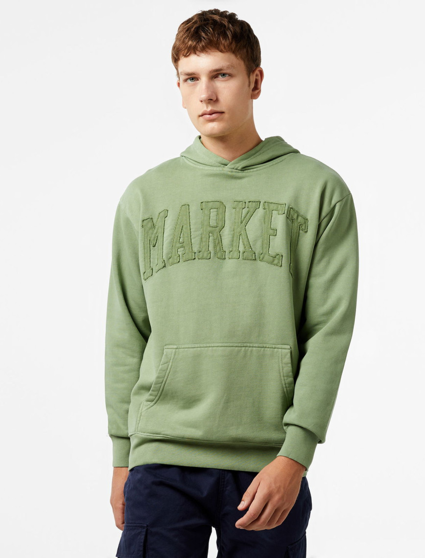 Market Vintage Wash Arc Erkek Krem Hoodie Market Vintage Wash Arc Erkek Krem Hoodie