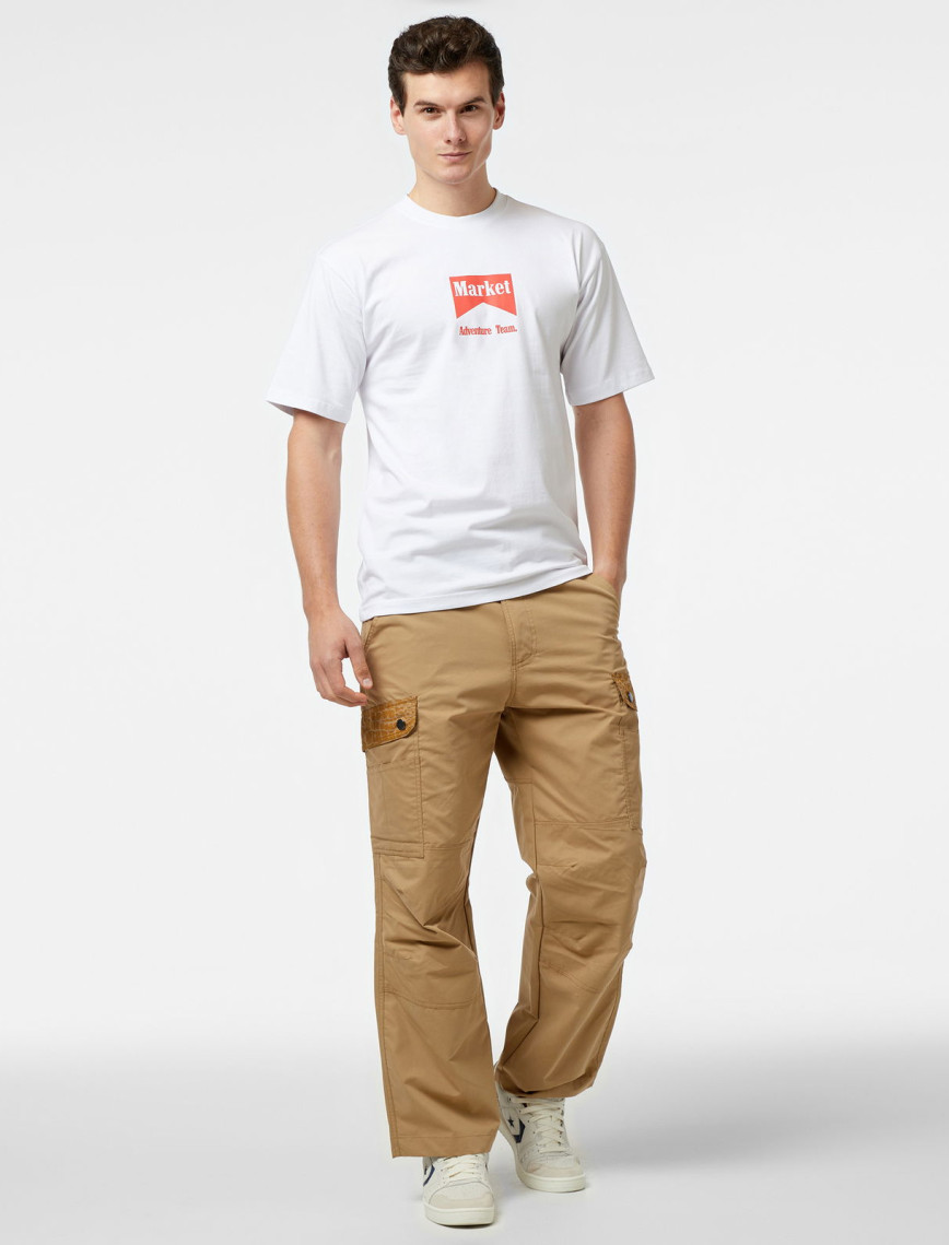 Market Adventure Team Erkek Beyaz T-Shirt Market Adventure Team Erkek Beyaz T-Shirt