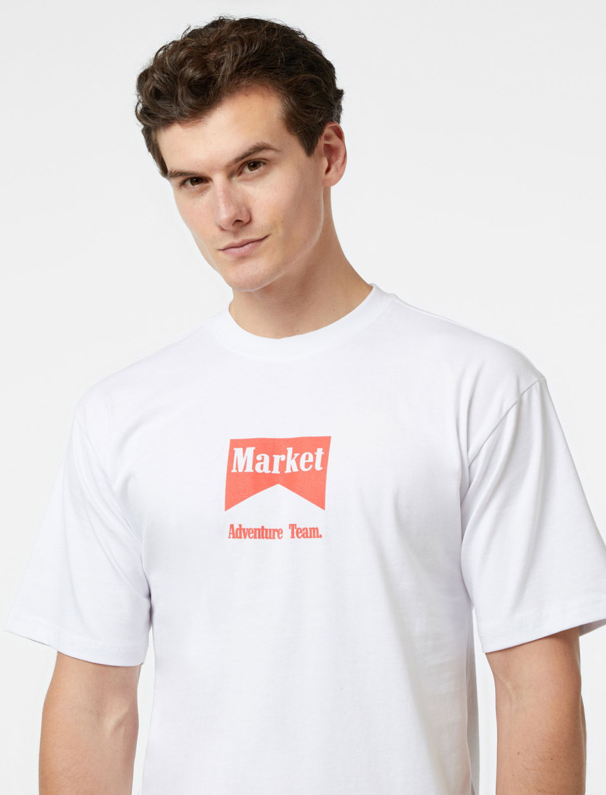 Market Adventure Team Erkek Beyaz T-Shirt Market Adventure Team Erkek Beyaz T-Shirt